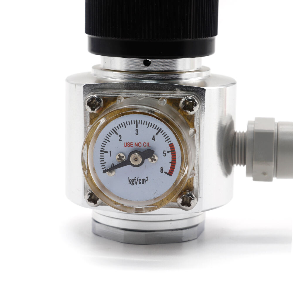 Single Stage Mini CO2 High Pressure Regulator Soda Stream Aluminum Regulator for Homebrew Beer & Soda for Mini CO2 Gas