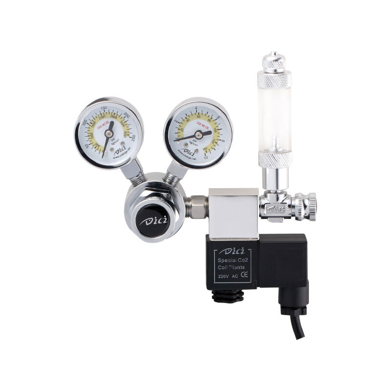 Plant Aquarium CO2 Regulator Dual Gauge with Solenoid and Bubble counter