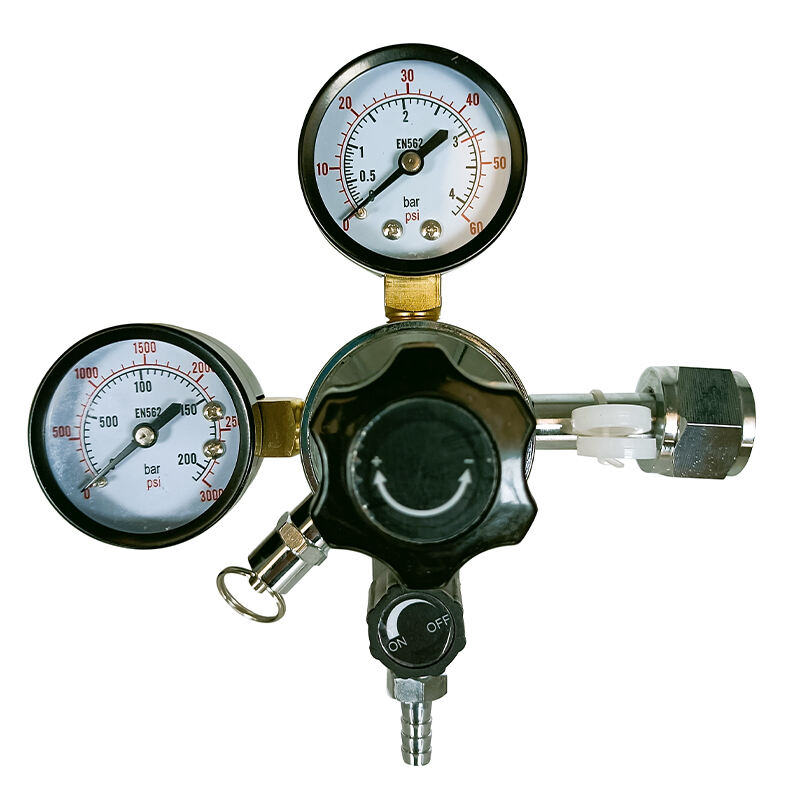 Dual Gauge CO2 Regulator Safety Pressure Relief Valve Homebrew Keg Kegerator Beer Product Pressure Regulators