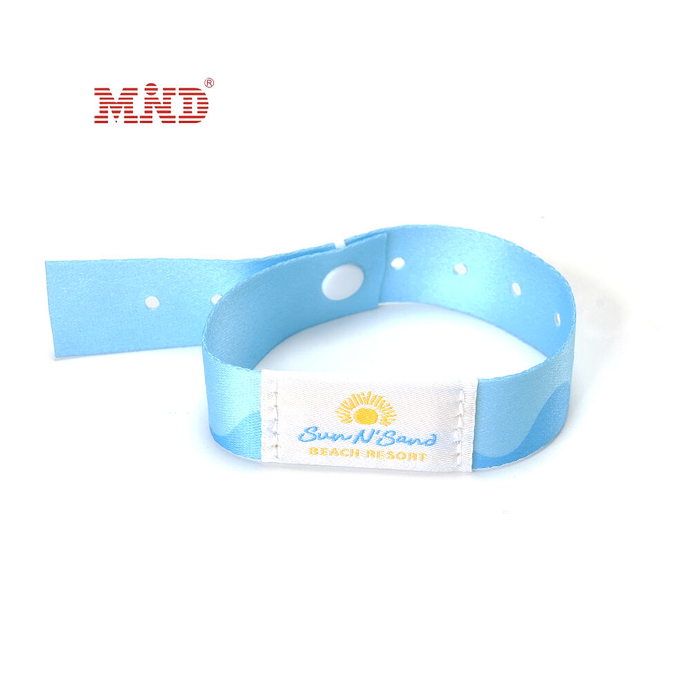 MW2A15 Disposable Buckle NFC Fabric Woven Wristband for Resort Hotel