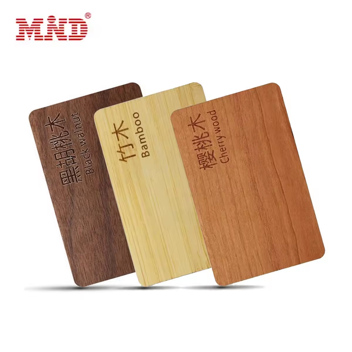 Custom Laser Engraved Printed Wood NFC Cards Wooden Bamboo NFC Card