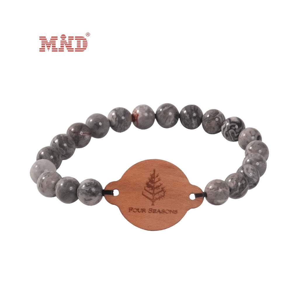 MW9A01-4 Adjustable Smart RFID NFC Elastic Bead Wristband Bracelet for Events