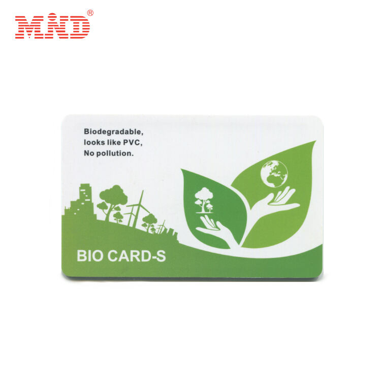 Waterproof anti tear Eco friendly bio paper like pvc customized rfid cards