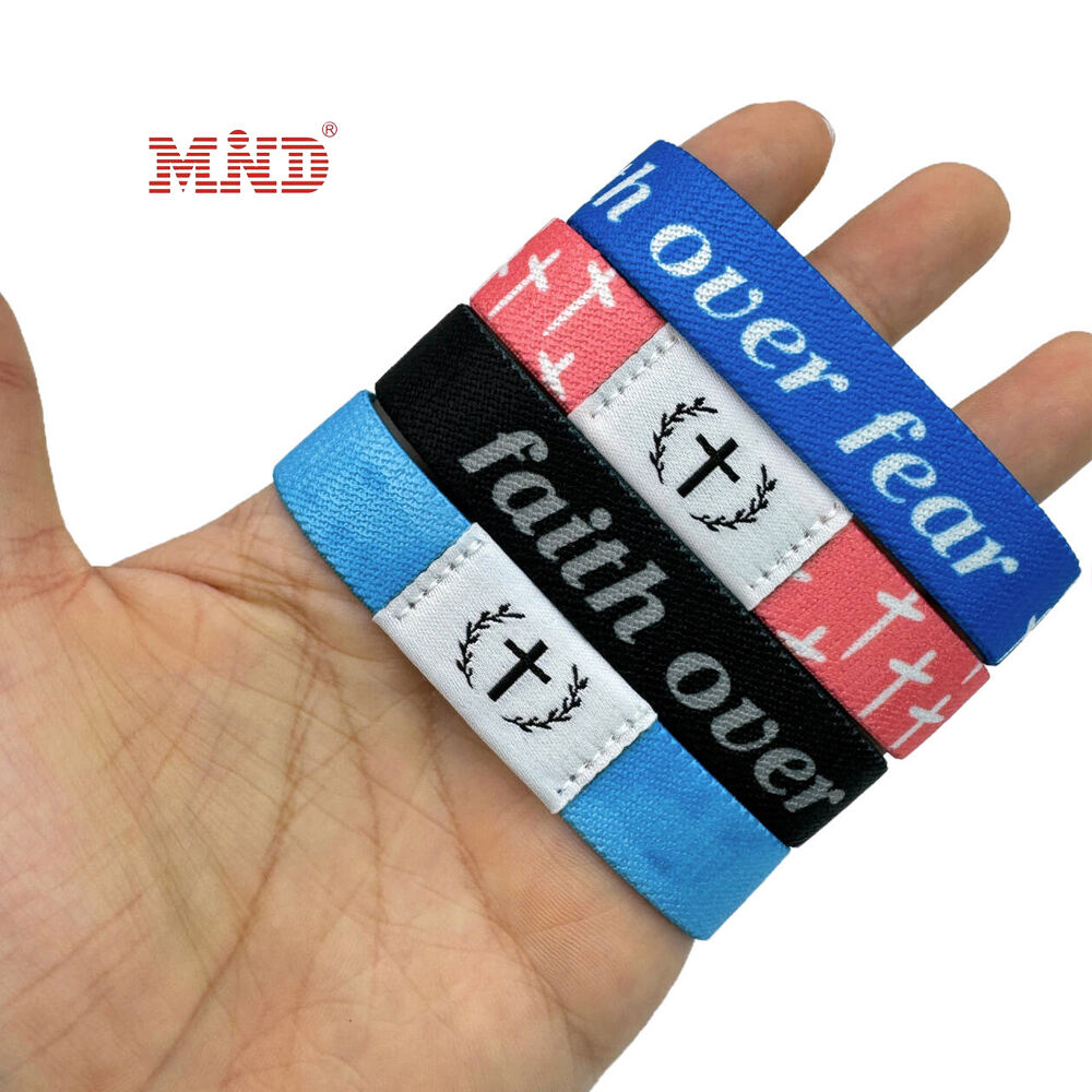 MW3A04 NFC Gewebtes Elastisches Handgelenksband Armband Christliches Bibel-Armband