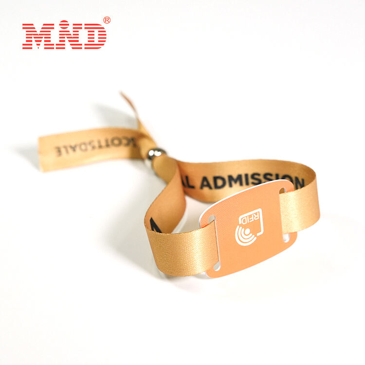 E Ticket Disposable Custom Festival Event Fabric Woven RFID Wristband