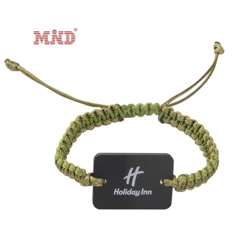 MW10A01-2 13,56 MHz Rope Bracelet Hotel Resort RFID Pletený náramok
