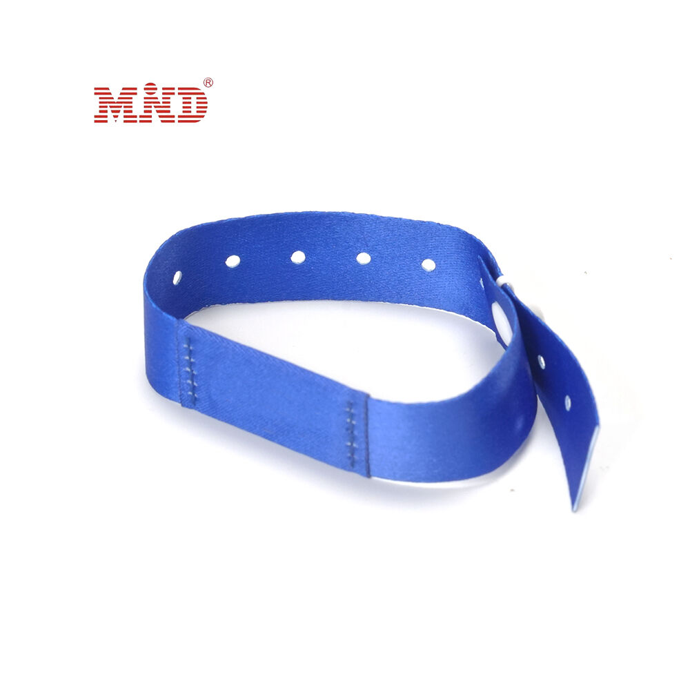 MW2A15 One Time Lock Bracelet Hotel Woven Fabric RFID Wristband 260*20mm
