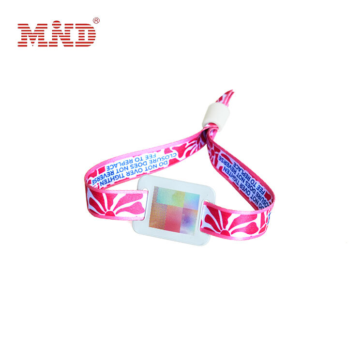 Soft PVC Vinyl NFC Tag E Ticket Concert Woven NFC Wristband