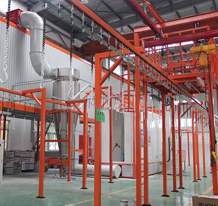 Powder coating production line