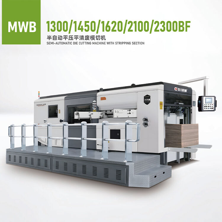 Máquina semiautomática de troquelado Hand Angel MWB 1300/1450/1620/2100/2300BF con sección de desbastado