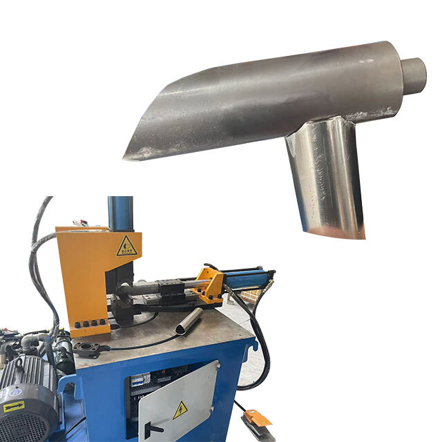 Hydraulic pipe notching machine