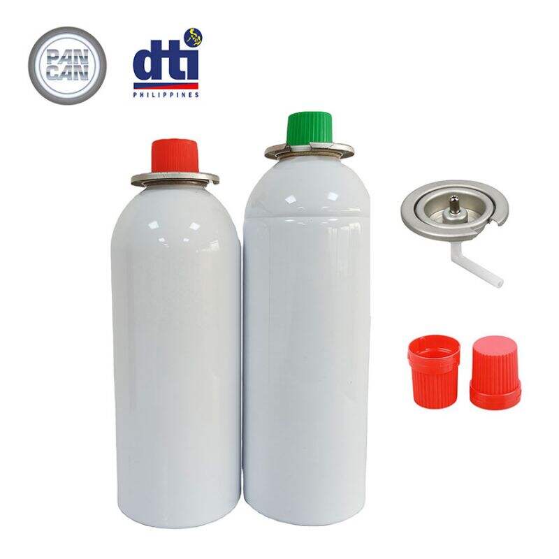 Custom reusable high quality LPG can empty refillable aluminum aerosol gas can