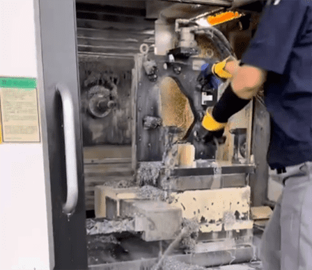 Machine deburring process