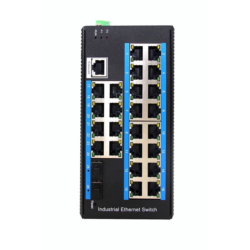 24-port 10//100/1000BASE-TX+2G SFP Managed Industrial Switch