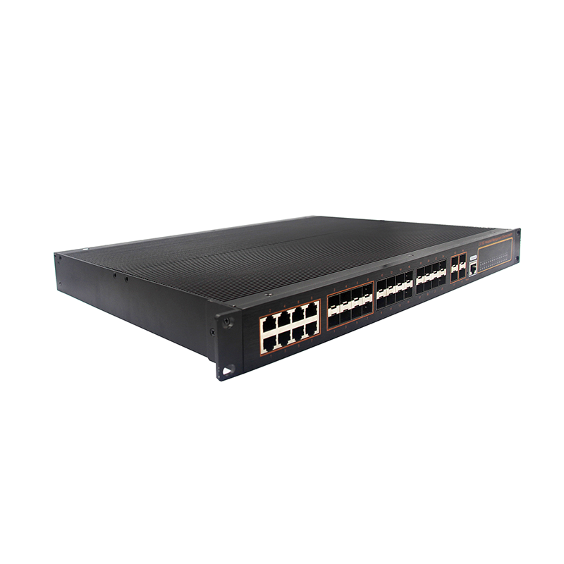 24-Port gigabit SFP +8G RJ45 combo+4-Port 10G SFP L3 Managed Industrial Switch