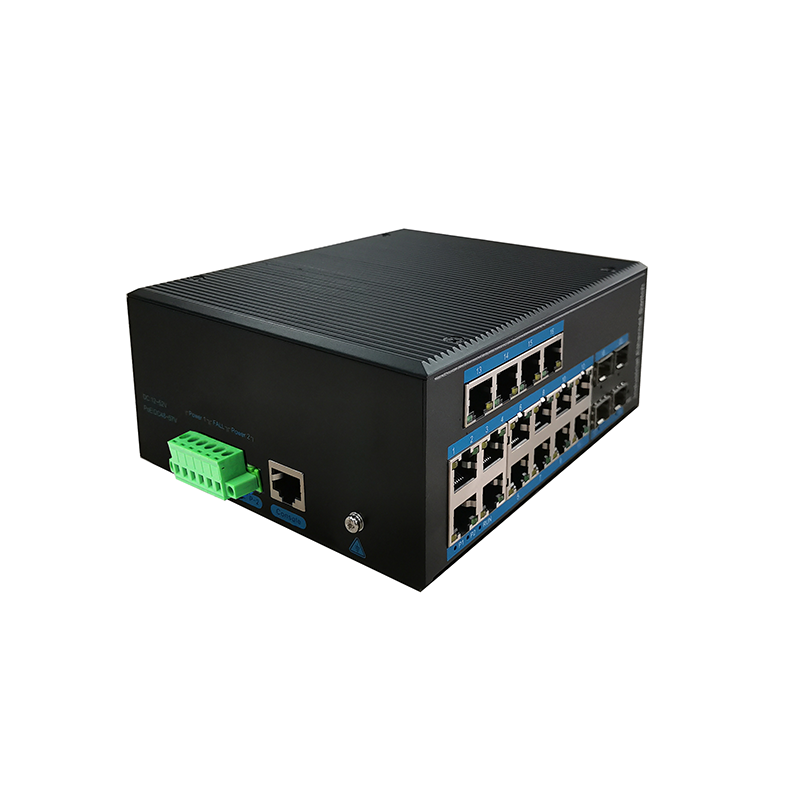 (RD416BGS-SFP) 16-port 10//100/1000BASE-TX+4G SFP Managed Industrial Switch