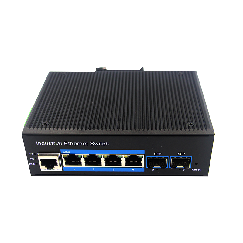 4-port 10//100/1000BASE-TX+2G SFP Managed Industrial Switch