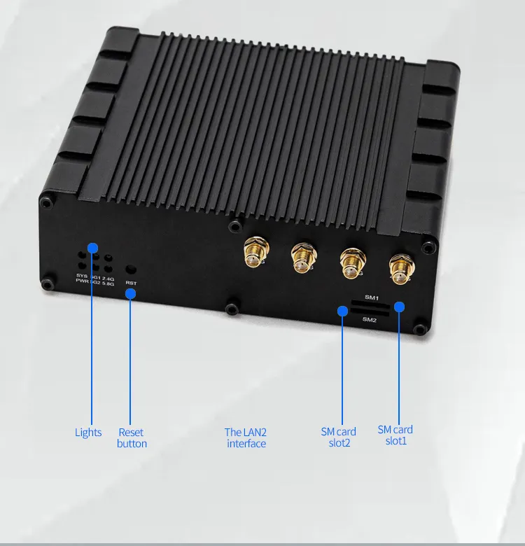 LINBLE T-1800 GL Enkelt SIM-kortslot 5G Mobilruter Ethernet-port IoT M2M-løsning Industriell Utendørs Vannett Vpn-ruter