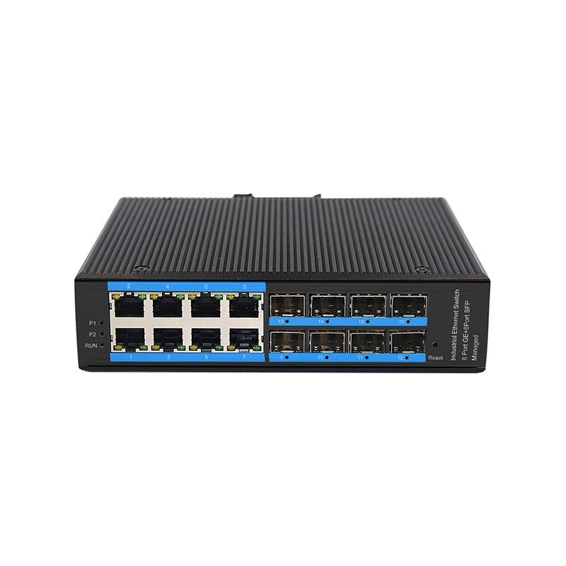 8-port 10//100/1000BASE-TX+8G SFP Managed Industrial Switch