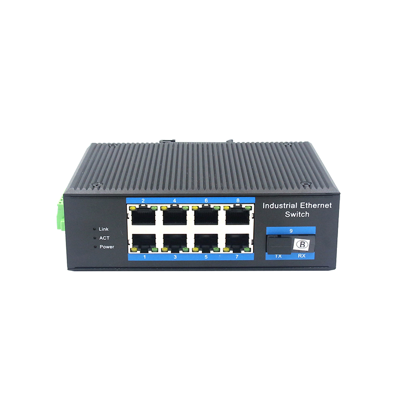 (zxr18f) 8-poort industriële ethernet-switch 10/100base-tx naar 100base-fx