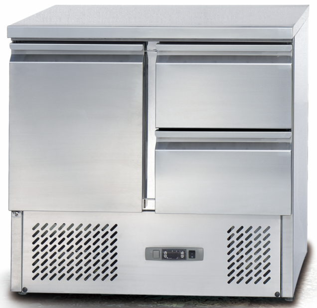 
GL901 S/S Top
Worktable 
(Worktable Chiller with 1 Door & 2 Drawers)
