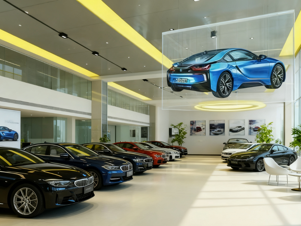 Transparent LED screen in the maintenance area