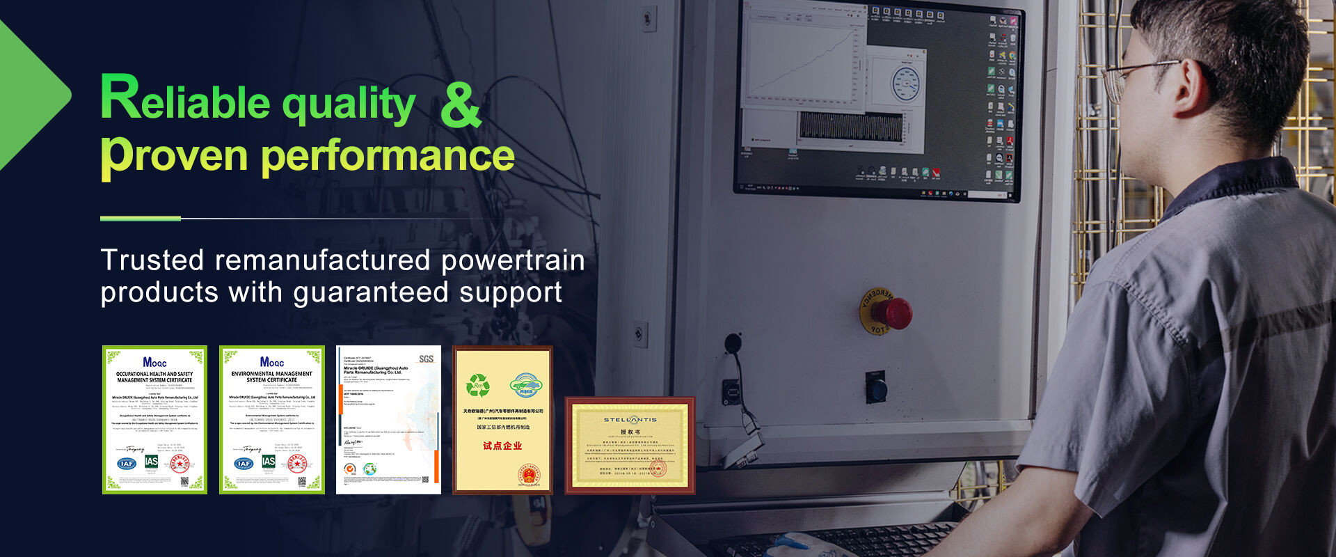 Trusted remanufacturedpowertrain productswith guaranteed support