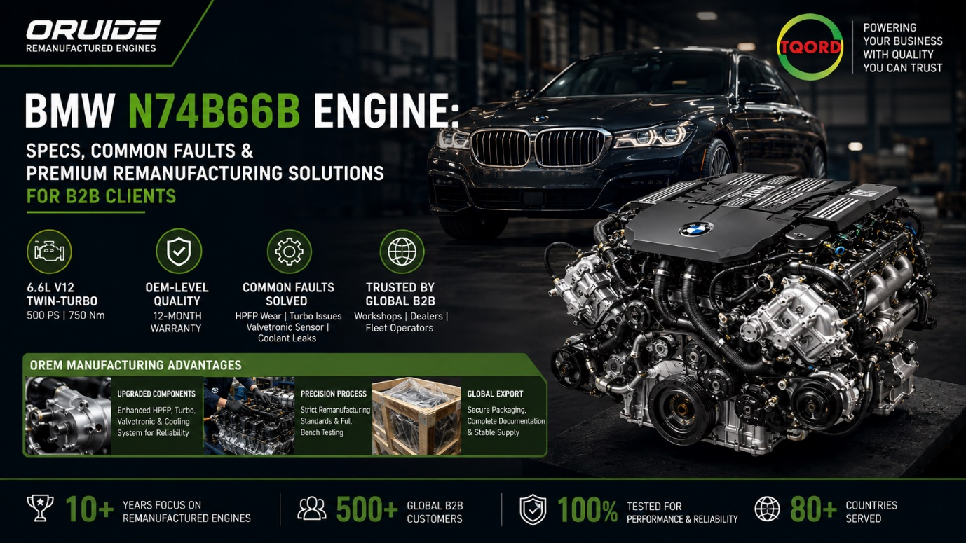 BMW N74B66B Engine: Specs, Common Faults & Premium Remanufacturing Solutions for B2B Clients