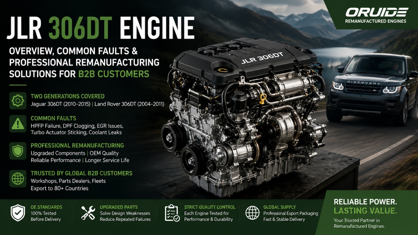 JLR 306DT Engine: Overview, Common Faults & Professional Remanufacturing Solutions for B2B Customers