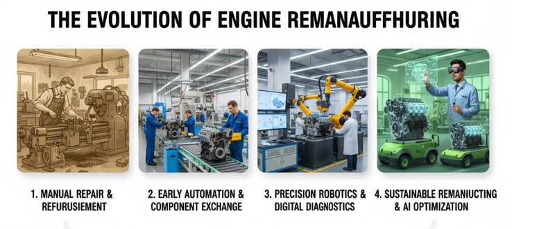 The Evolution of Engine Remanufacturing: From Early Industrial Repair to the Modern Circular Economy