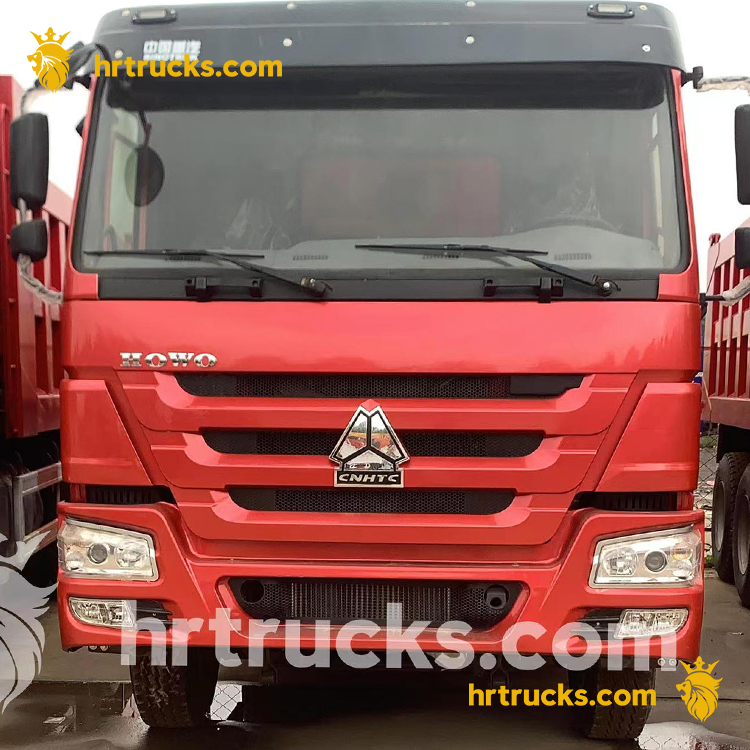 howo dump truck red 6*4