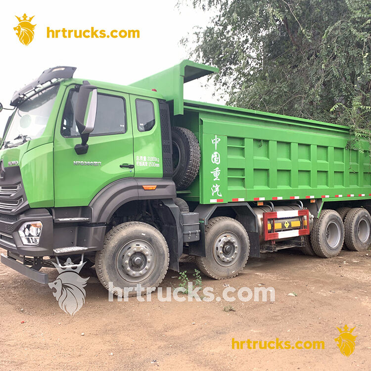 howo dump truck green 8x4