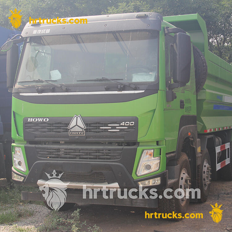 howo dump truck green v7 8x4