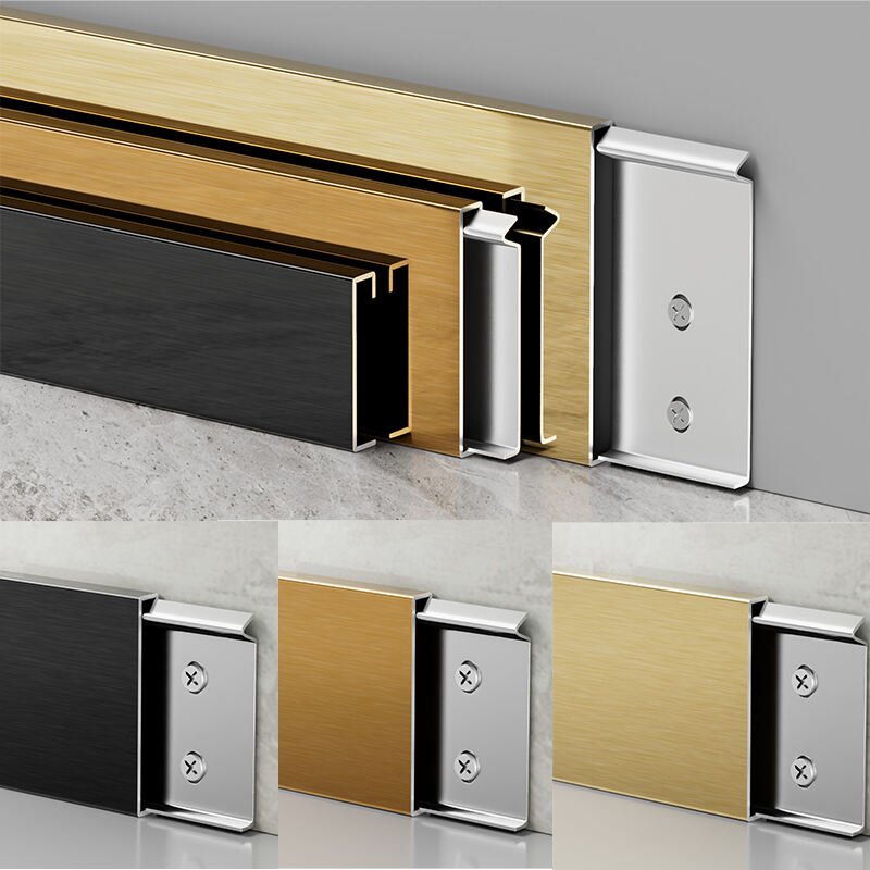 40/60/80*10mm Takip sa base ng pader na gawa sa stainless steel (nakakabit gamit ang buckle)