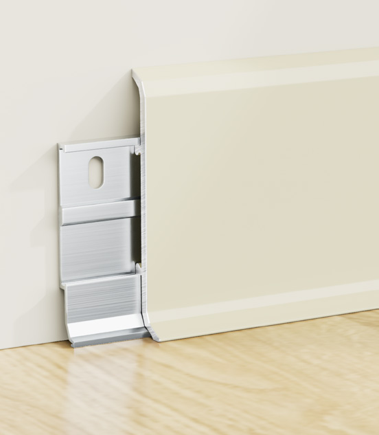 26/40/60/80*17mm Diamond Inclined plane Metal skirting board（Buckle-Mounted）