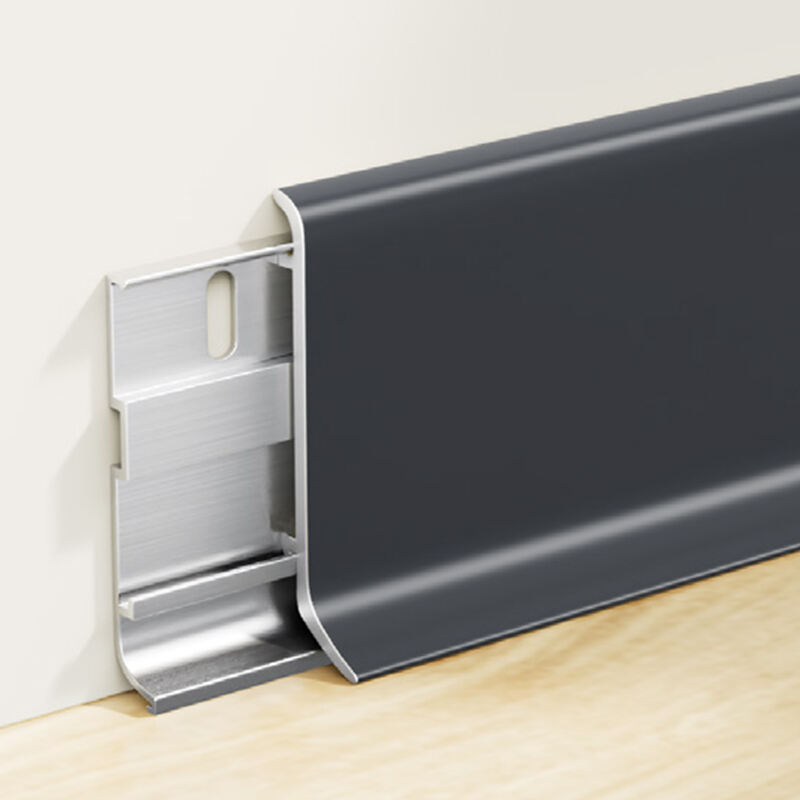 46/60/80*15mm Simplicity curved style Metal skirting board(Buckle-Mounted)