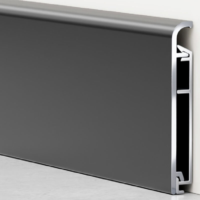 metalowa listwa przypodłogowa w kształcie łuku 40/60/80*8,2 mm (z zamkiem)