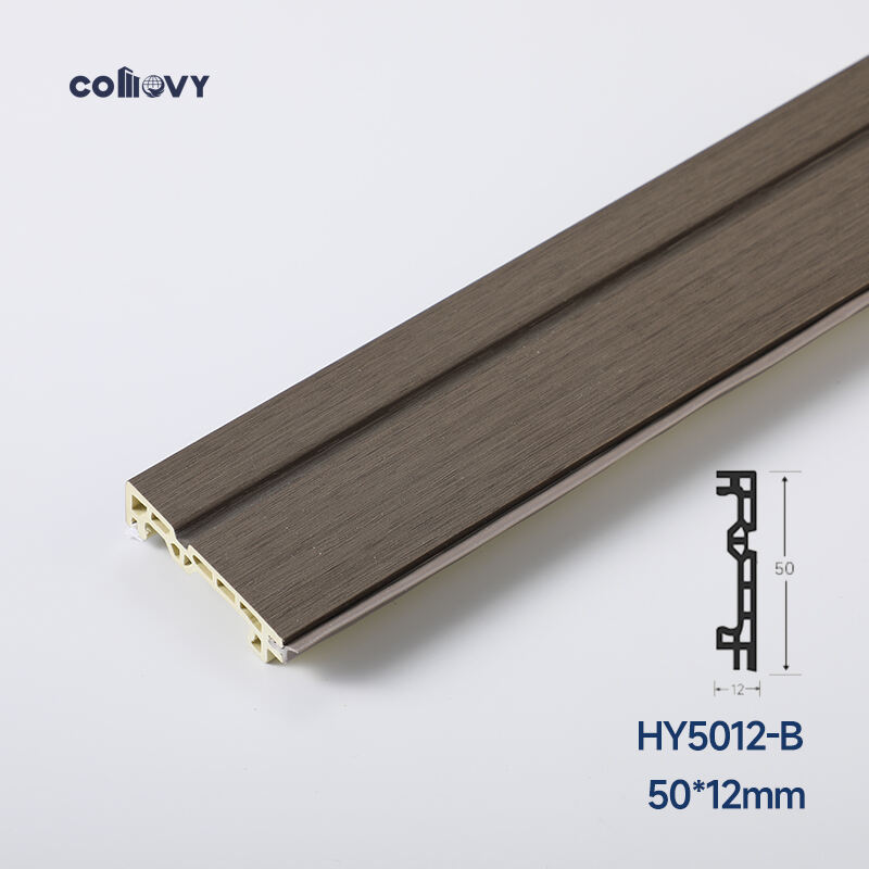 50*12mm Waterproof PVC skirting board(HY5012-B)