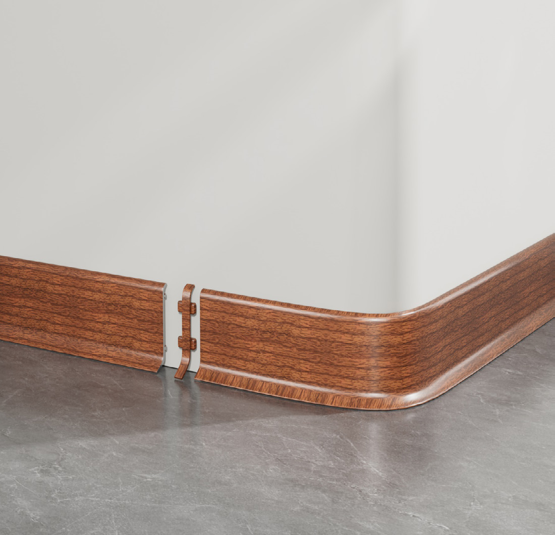 60*15mm Wooden style Metal skirting board（Buckle-Mounted）