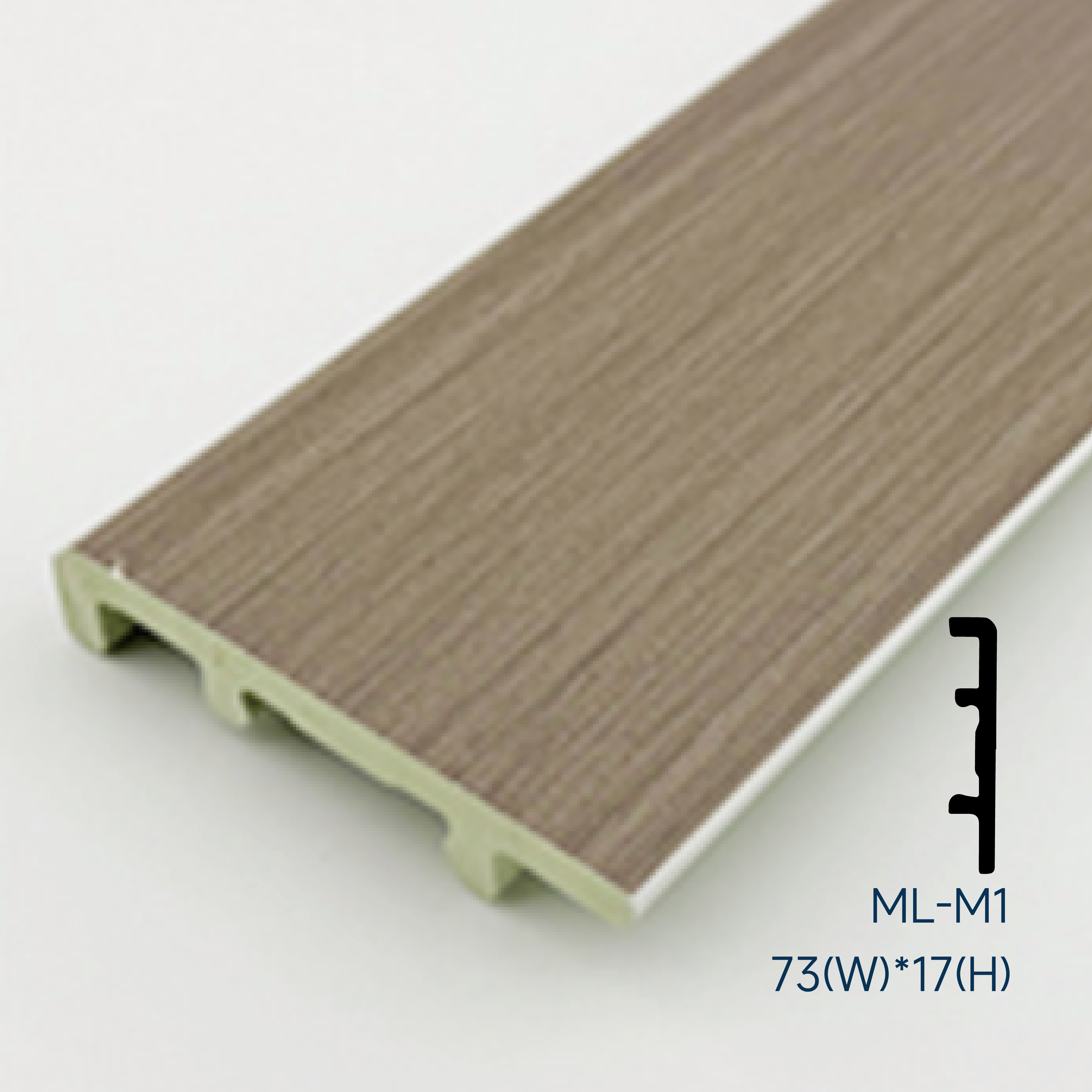 80*15mm Quick installation PVC skirting board(ML-M1)