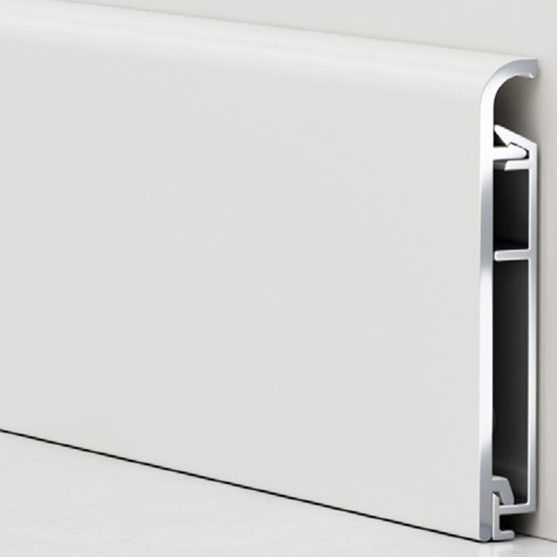 metalowa listwa przypodłogowa w kształcie łuku 40/60/80*8,2 mm (z zamkiem)