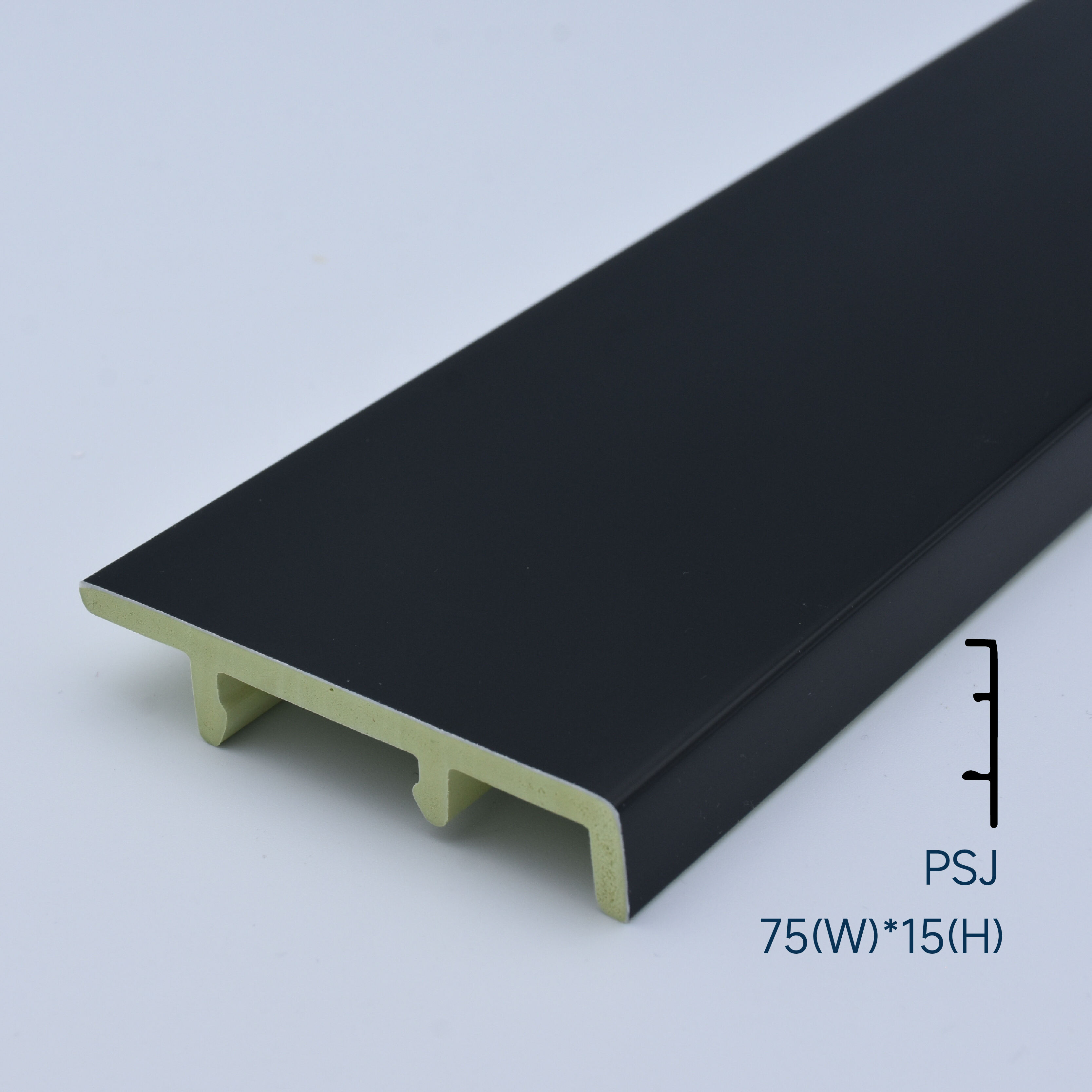 75*15mm Engineering PVC skirting board(PSJ)