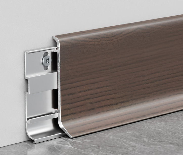 60*15mm Wooden style Metal skirting board（Buckle-Mounted）