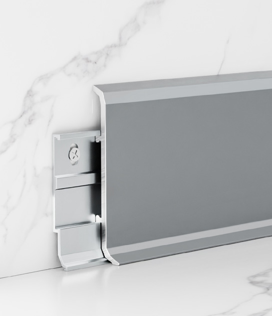 26/40/60/80*17mm Diamond Inclined plane Metal skirting board（Buckle-Mounted）