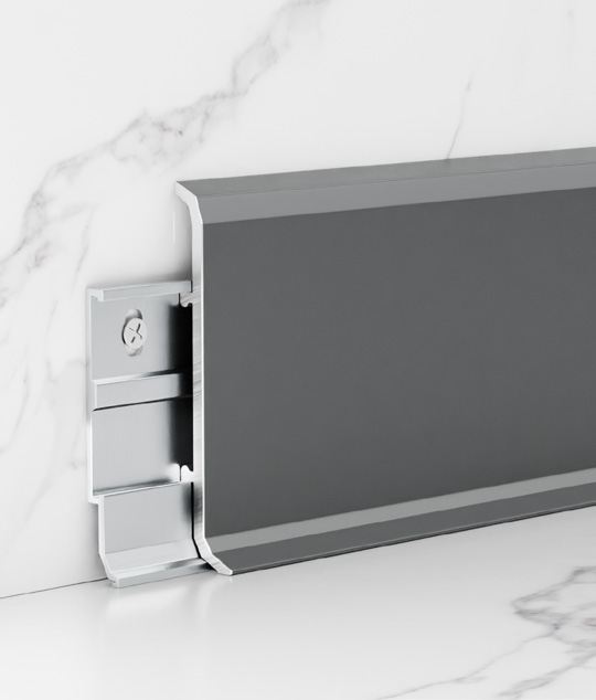 26/40/60/80*17mm Diamond Inclined plane Metal skirting board（Buckle-Mounted）