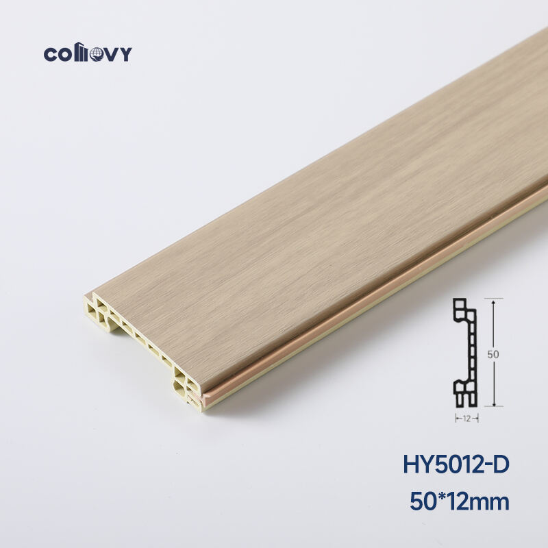 50*12mm Waterproof PVC skirting board(HY5012-D)