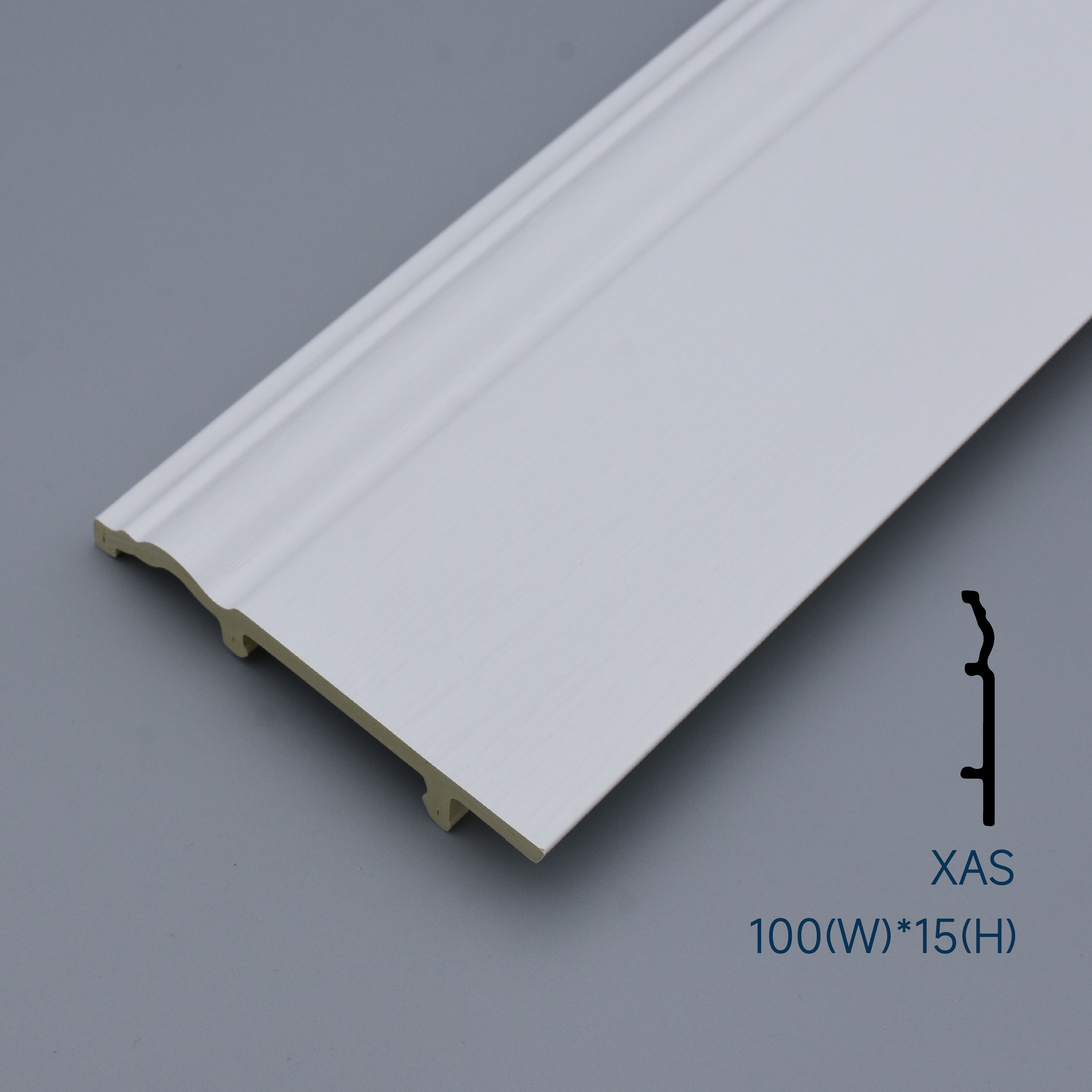 100*15mm Engineering PVC skirting board(XAS)