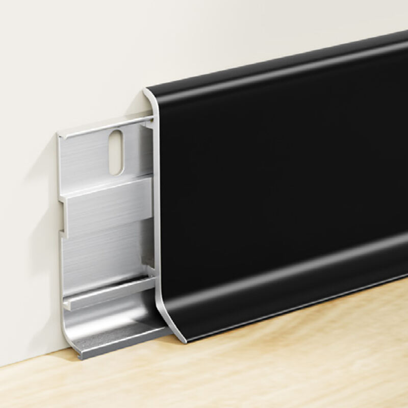 46/60/80*15mm Simplicity curved style Metal skirting board(Buckle-Mounted)
