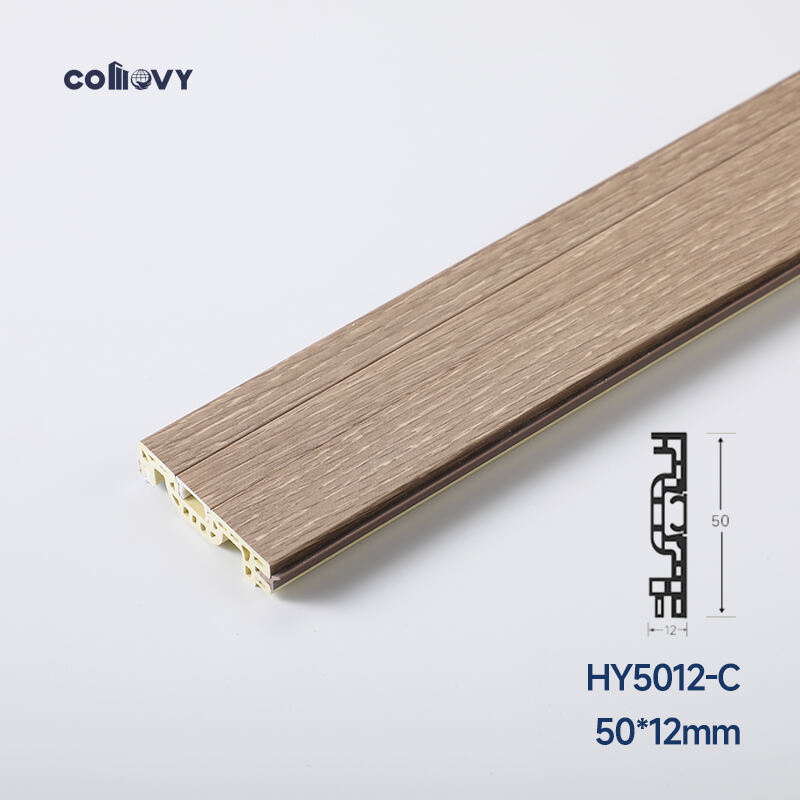 50*12mm Waterproof PVC skirting board(HY5012-C)