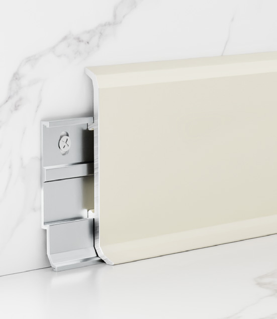 26/40/60/80*17mm Diamond Inclined plane Metal skirting board（Buckle-Mounted）